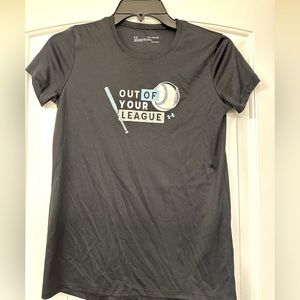 Girls dri-fit softball themed Under Armour tee shirt